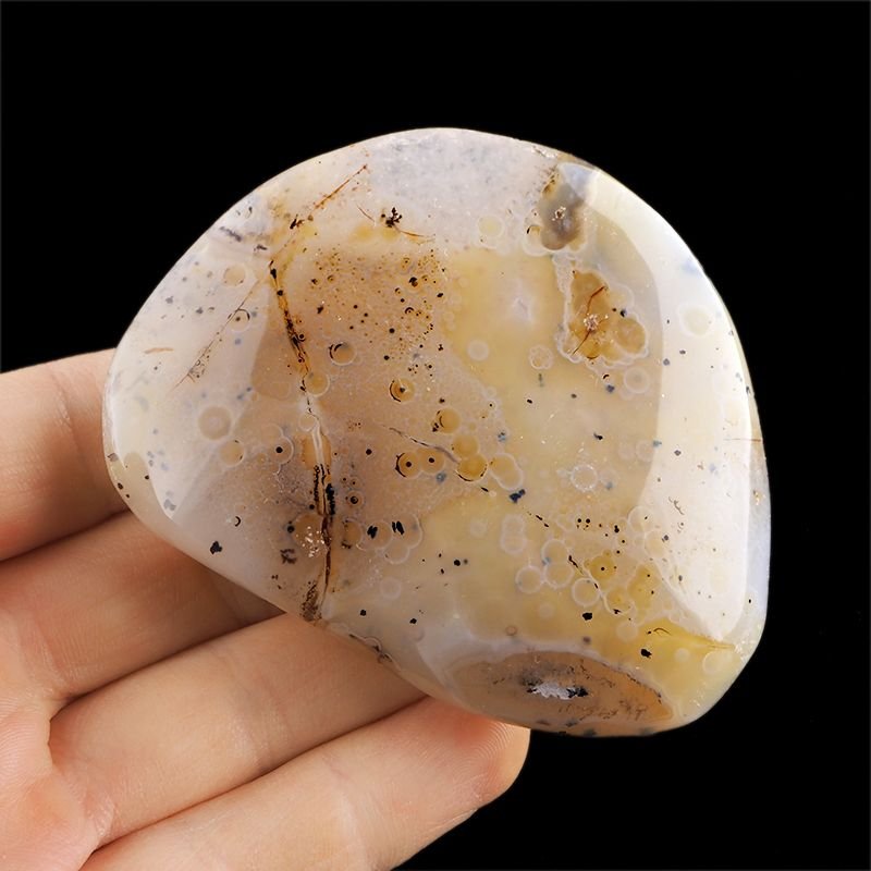 AGAT, CHALCEDON Z DENDRYTAMI - OTOCZAK 77 mm - MADAGASKAR