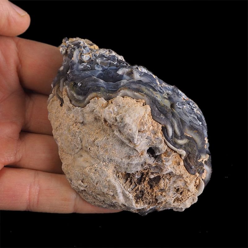 PSEUDOMORFOZA CHALCEDONU PO KWARCU - GEODA 88 mm - BRAZYLIA