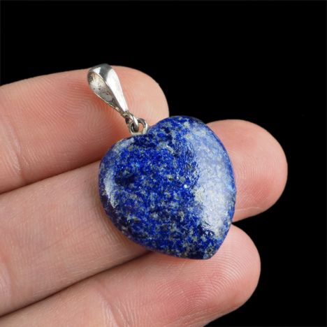 LAPIS LAZULI - WISIOREK - SERCE - 23 mm - SREBRO 925