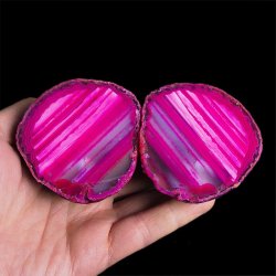 AGAT RÓŻOWY - DWIE POŁÓWKI -68 mm - BRAZYLIA