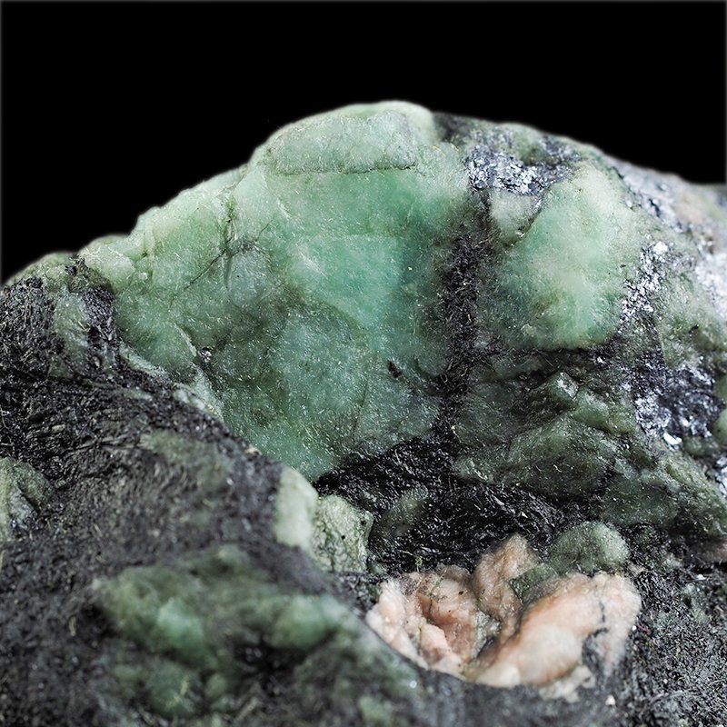 SZMARAGD, MOLIBDENIT - 60 mm - BRAZYLIA