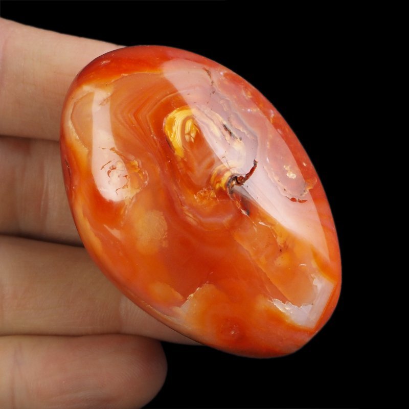 KARNEOL, AGAT - OTOCZAK - 58 mm - MADAGASKAR