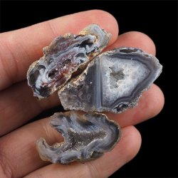 AGAT - ZESTAW TRZECH GEODEK - 33-41 mm  - BRAZYLIA