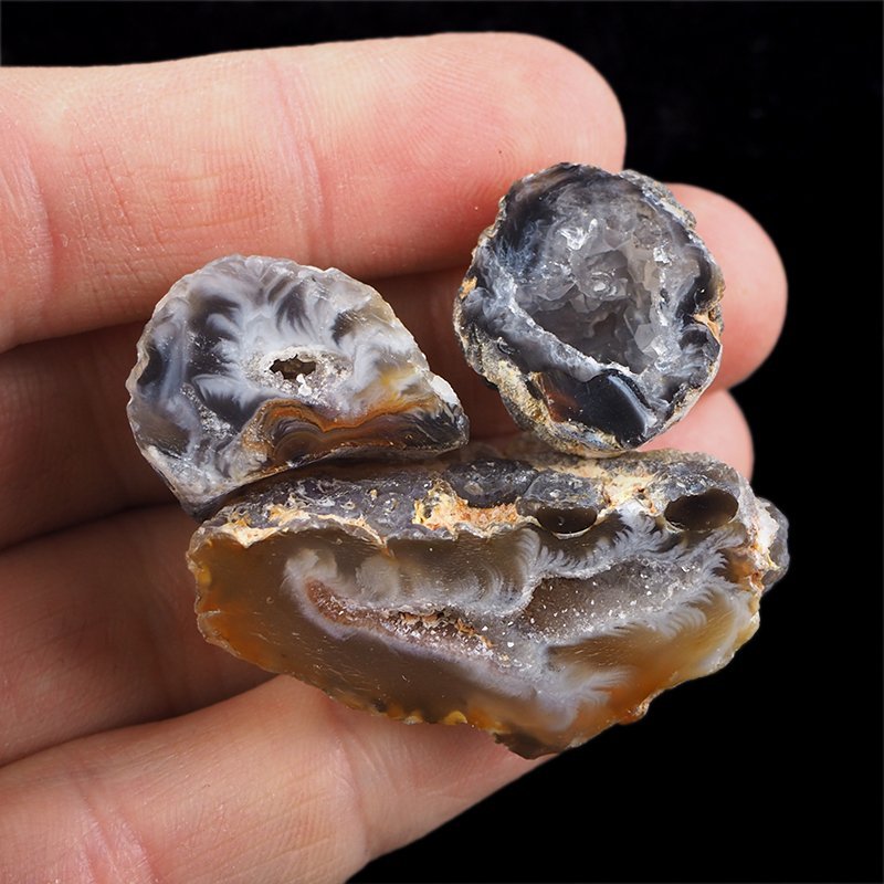 AGAT - ZESTAW TRZECH GEODEK - 22-44 mm  - BRAZYLIA
