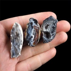 AGAT - ZESTAW TRZECH GEODEK - 35-43 mm  - BRAZYLIA