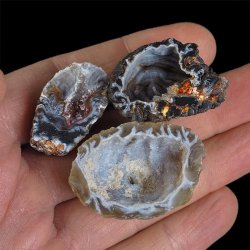 AGAT - ZESTAW TRZECH GEODEK - 24-42 mm  - BRAZYLIA