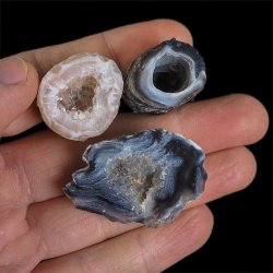 AGAT - ZESTAW TRZECH GEODEK - 24-42 mm  - BRAZYLIA