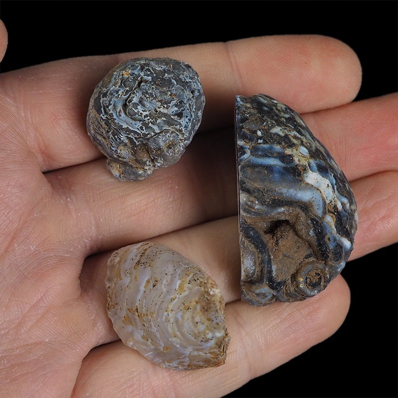AGAT - ZESTAW TRZECH GEODEK - 26-41 mm  - BRAZYLIA