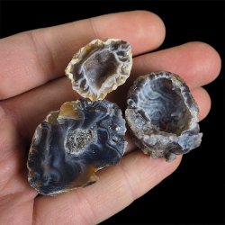 AGAT - ZESTAW TRZECH GEODEK - 25-41 mm  - BRAZYLIA