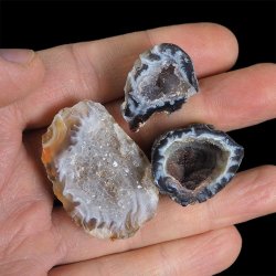 AGAT - ZESTAW TRZECH GEODEK - 24-40 mm  - BRAZYLIA
