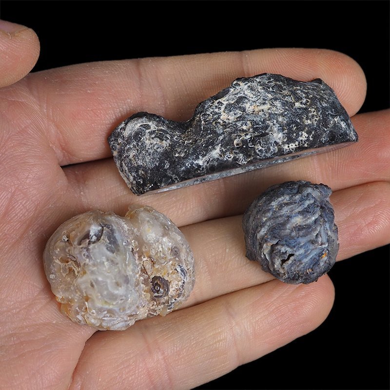 AGAT - ZESTAW TRZECH GEODEK - 22-52 mm  - BRAZYLIA