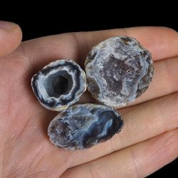 AGAT - ZESTAW TRZECH GEODEK - 21-31 mm  - BRAZYLIA