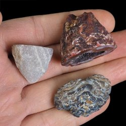 AGAT - ZESTAW TRZECH GEODEK - 23-36 mm  - BRAZYLIA