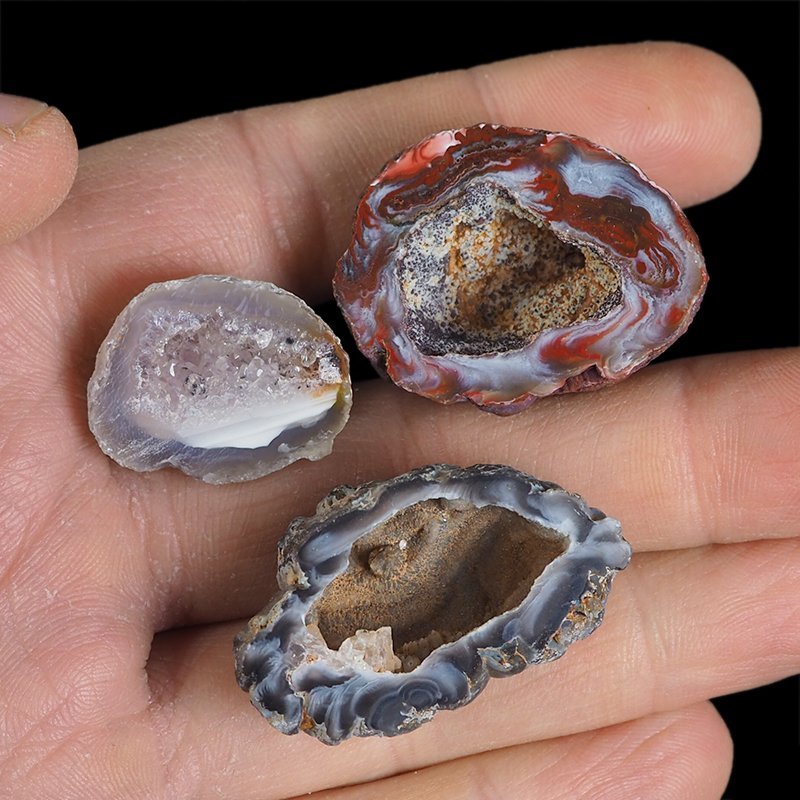 AGAT - ZESTAW TRZECH GEODEK - 23-36 mm  - BRAZYLIA