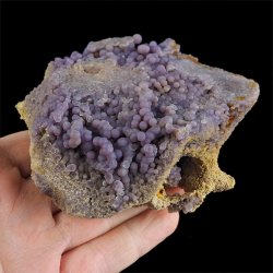 CHALCEDON WINOGRONOWY, AGAT (AMETYST) WINOGRONOWY - 101 mm - INDONEZJA