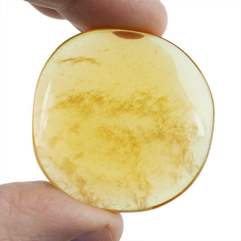 ŻÓŁTY FLUORYT - PŁASKI OTOCZAK - 42 mm