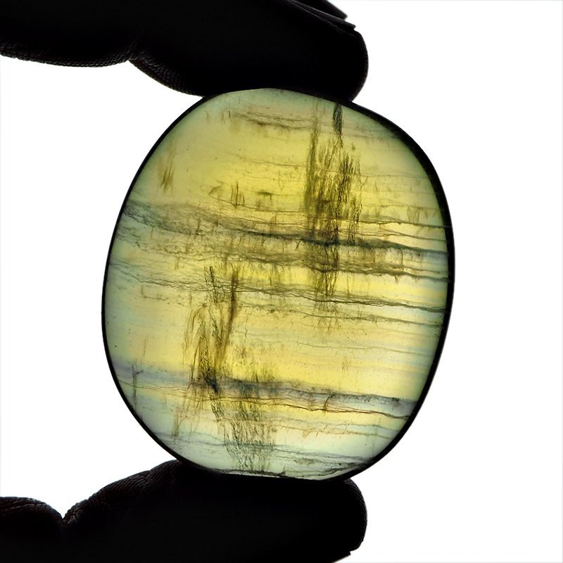 ŻÓŁTY FLUORYT - PŁASKI OTOCZAK - 42 mm