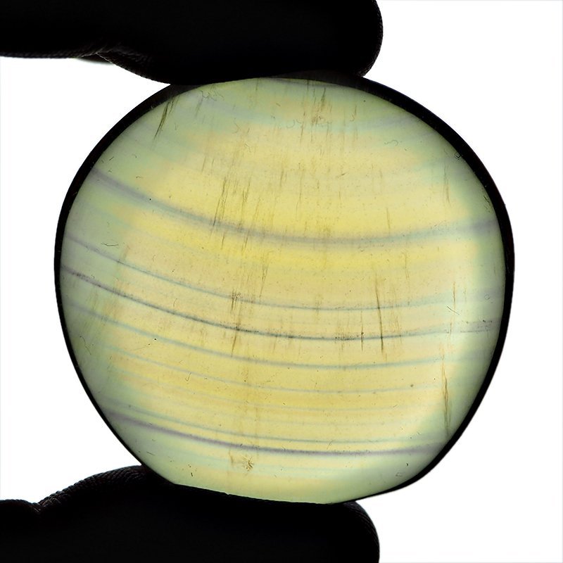ŻÓŁTY FLUORYT - PŁASKI OTOCZAK - 42 mm