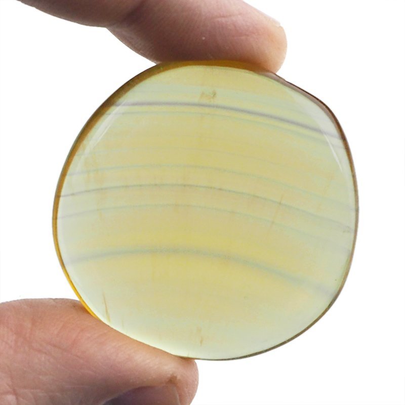 ŻÓŁTY FLUORYT - PŁASKI OTOCZAK - 42 mm