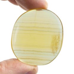 ŻÓŁTY FLUORYT - PŁASKI OTOCZAK - 44 mm
