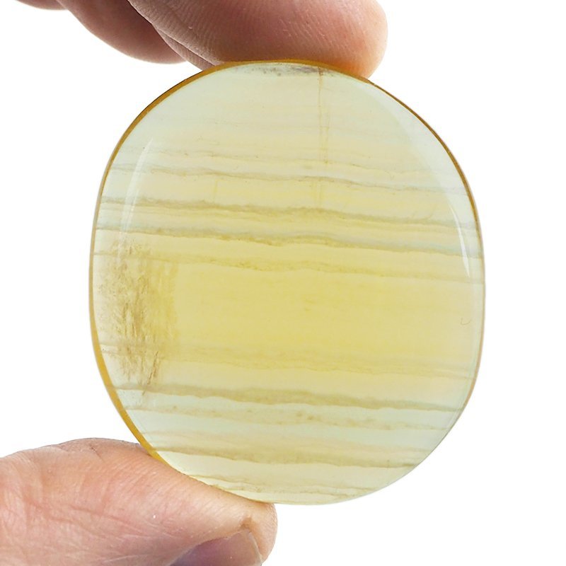 ŻÓŁTY FLUORYT - PŁASKI OTOCZAK - 44 mm