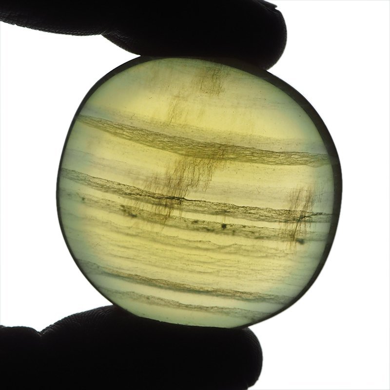 ŻÓŁTY FLUORYT - PŁASKI OTOCZAK - 40 mm