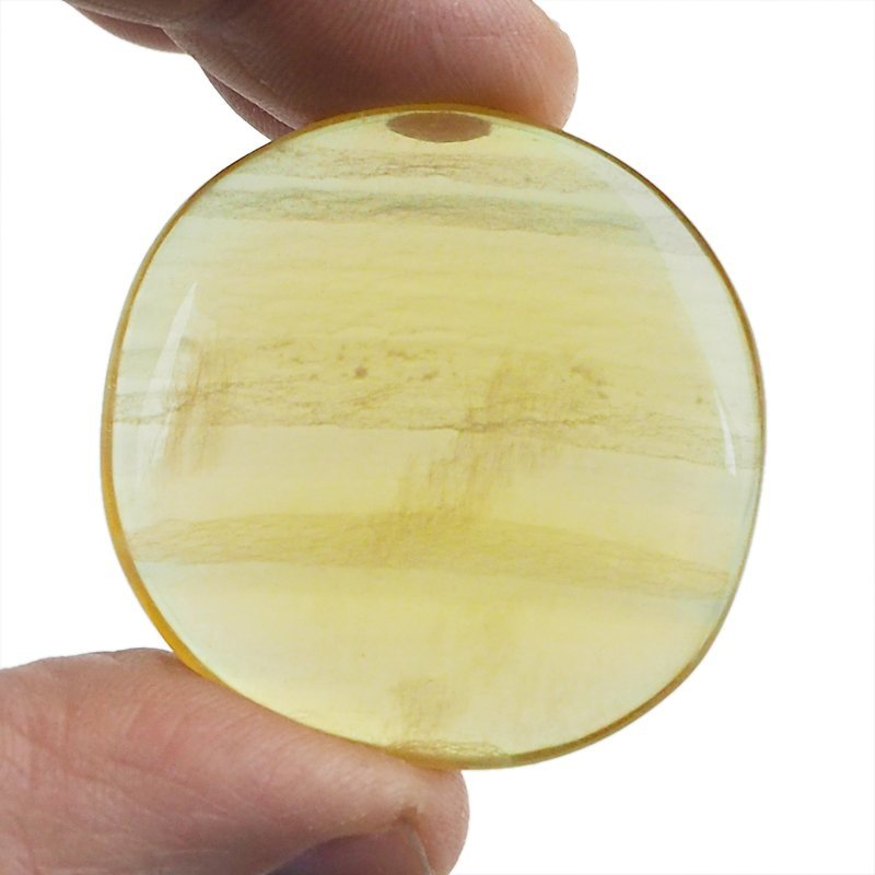 ŻÓŁTY FLUORYT - PŁASKI OTOCZAK - 40 mm