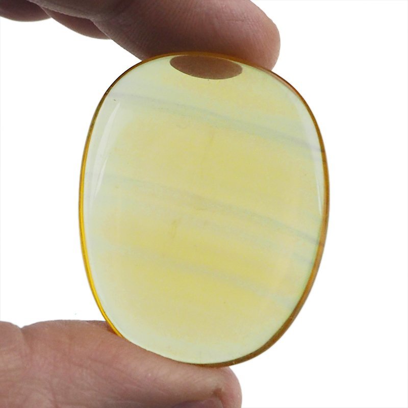 ŻÓŁTY FLUORYT - PŁASKI OTOCZAK - 41 mm