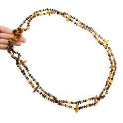BURSZTYN - NASZYJNIK Z NATURALNYCH KAMIENI - 222 cm