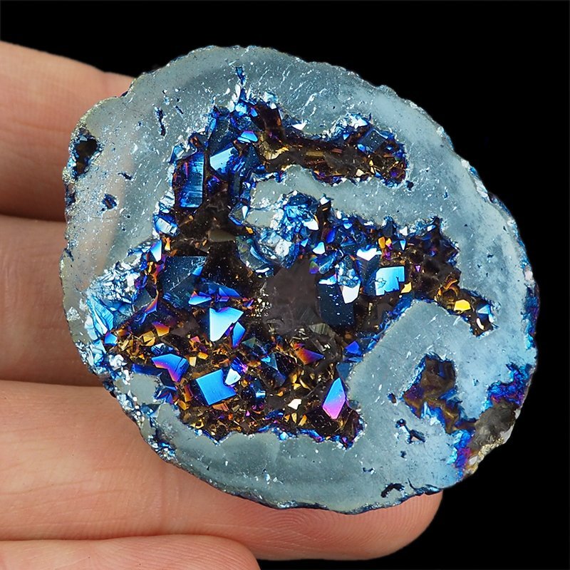 KRYSZTAŁ GÓRSKI - BLUE AURA - GEODA - 47 mm