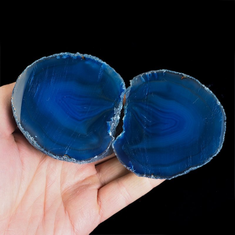 AGAT NIEBIESKI - DWIE POŁÓWKI - 82 mm - BRAZYLIA