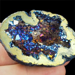 KRYSZTAŁ GÓRSKI - BLUE AURA - GEODA - 53 mm