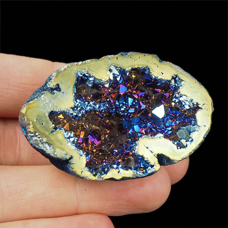 KRYSZTAŁ GÓRSKI - BLUE AURA - GEODA - 53 mm