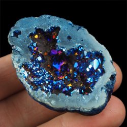 KRYSZTAŁ GÓRSKI - BLUE AURA - GEODA - 54 mm