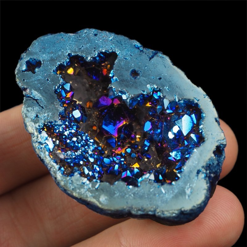 KRYSZTAŁ GÓRSKI - BLUE AURA - GEODA - 54 mm