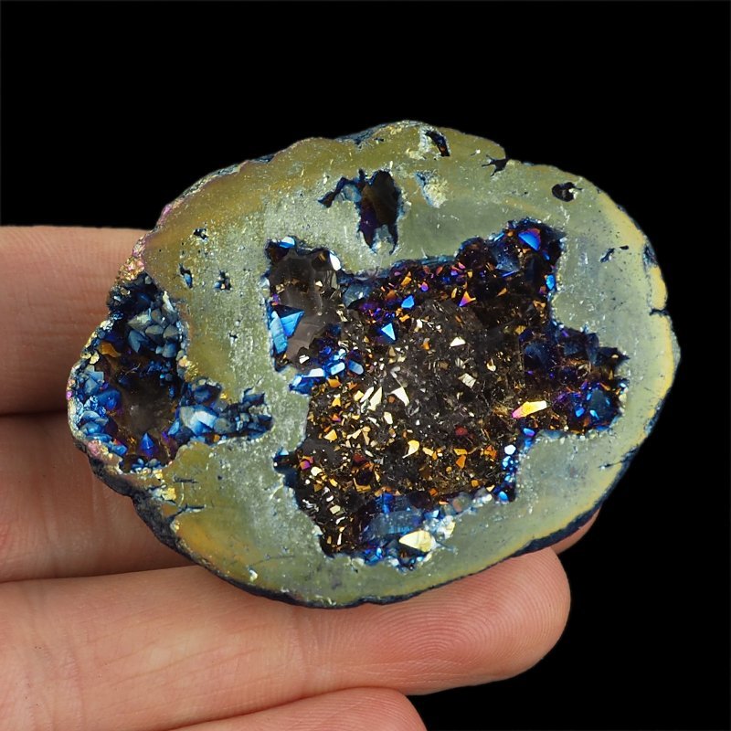 KRYSZTAŁ GÓRSKI - BLUE AURA - GEODA - 53 mm