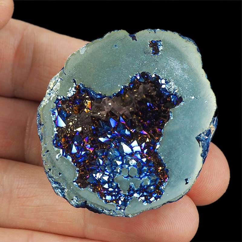 KRYSZTAŁ GÓRSKI - BLUE AURA - GEODA - 48 mm
