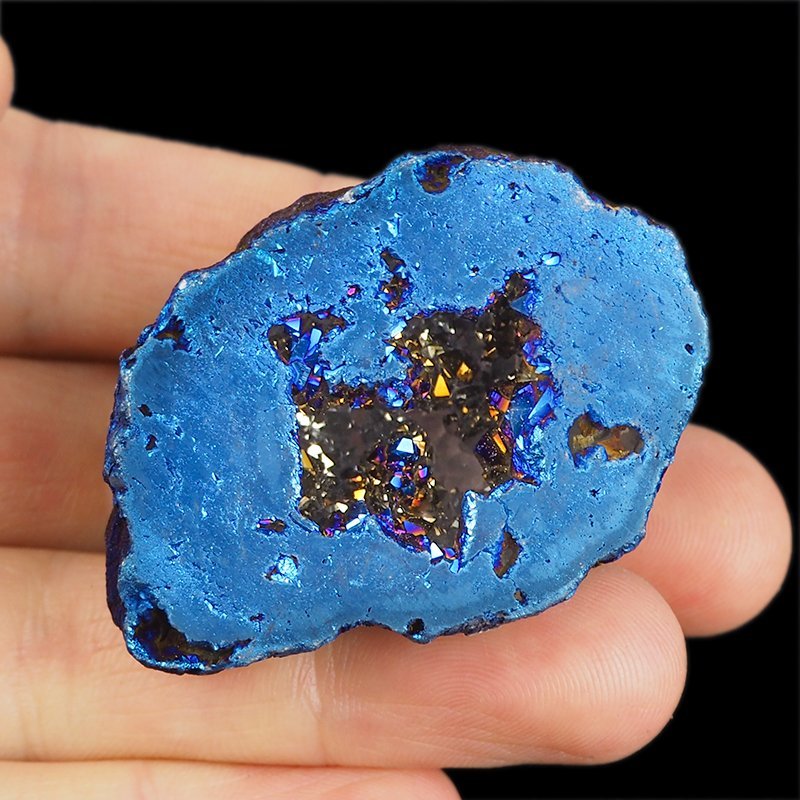 KRYSZTAŁ GÓRSKI - BLUE AURA - GEODA - 51 mm