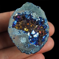 KRYSZTAŁ GÓRSKI - BLUE AURA - GEODA - 45 mm