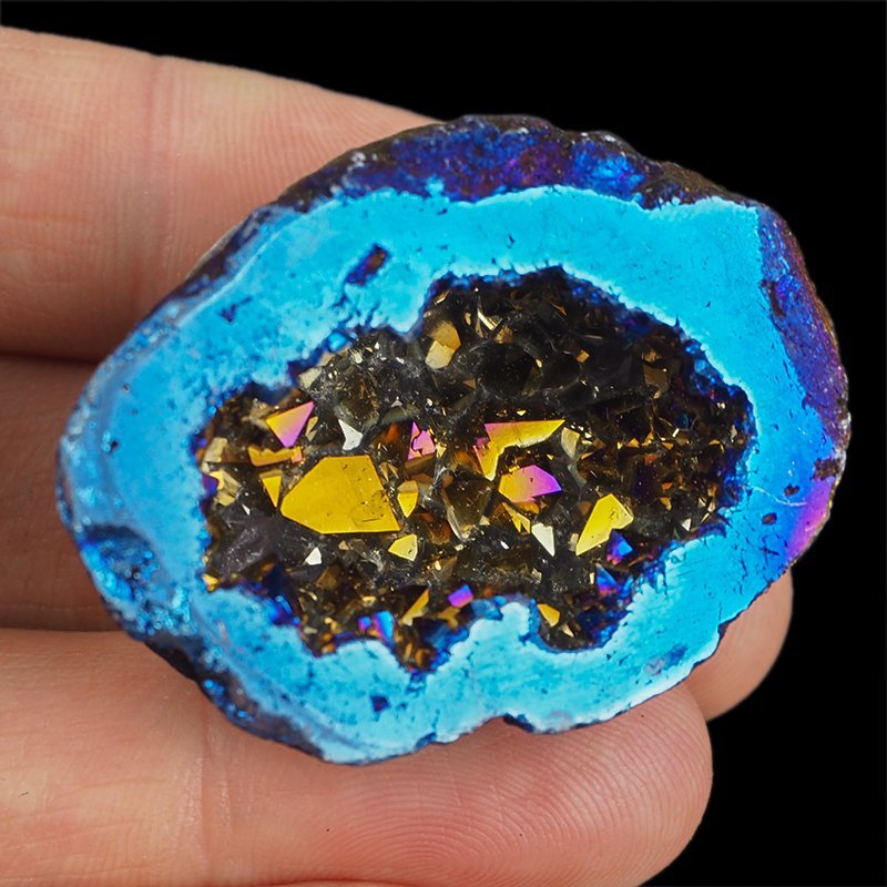KRYSZTAŁ GÓRSKI - BLUE AURA - GEODA - 43 mm