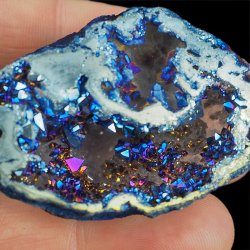KRYSZTAŁ GÓRSKI - BLUE AURA - GEODA - 54 mm