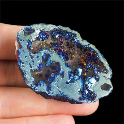 KRYSZTAŁ GÓRSKI - BLUE AURA - GEODA - 54 mm
