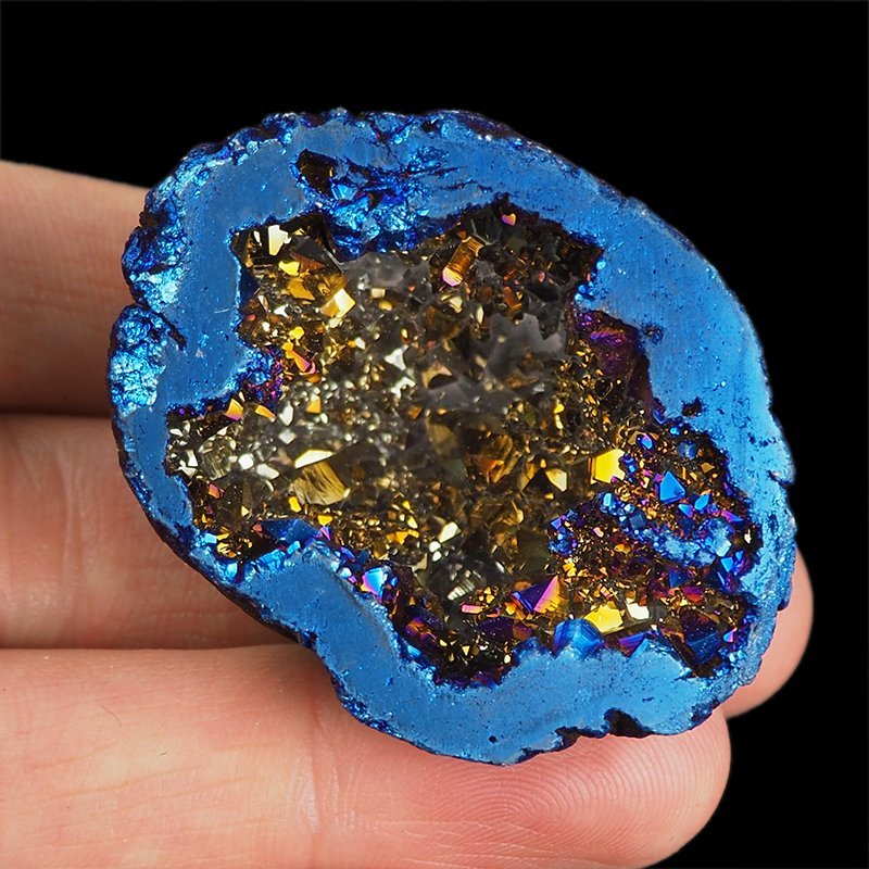 KRYSZTAŁ GÓRSKI - BLUE AURA - GEODA - 47 mm
