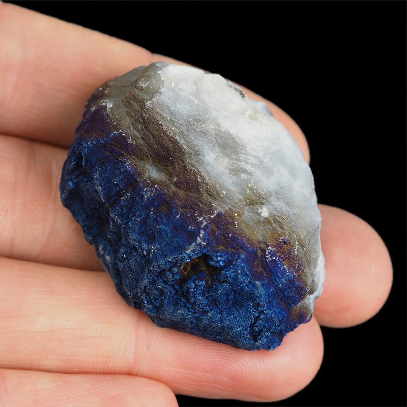 KRYSZTAŁ GÓRSKI - BLUE AURA - GEODA - 44 mm