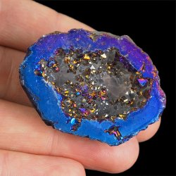 KRYSZTAŁ GÓRSKI - BLUE AURA - GEODA - 44 mm