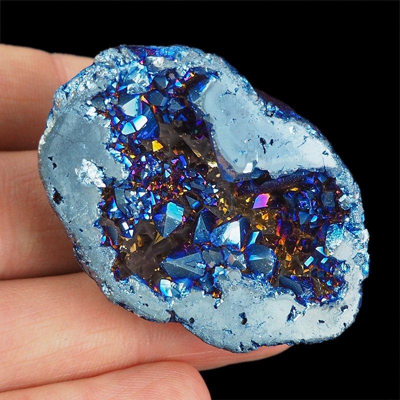 KRYSZTAŁ GÓRSKI - BLUE AURA - GEODA - 47 mm