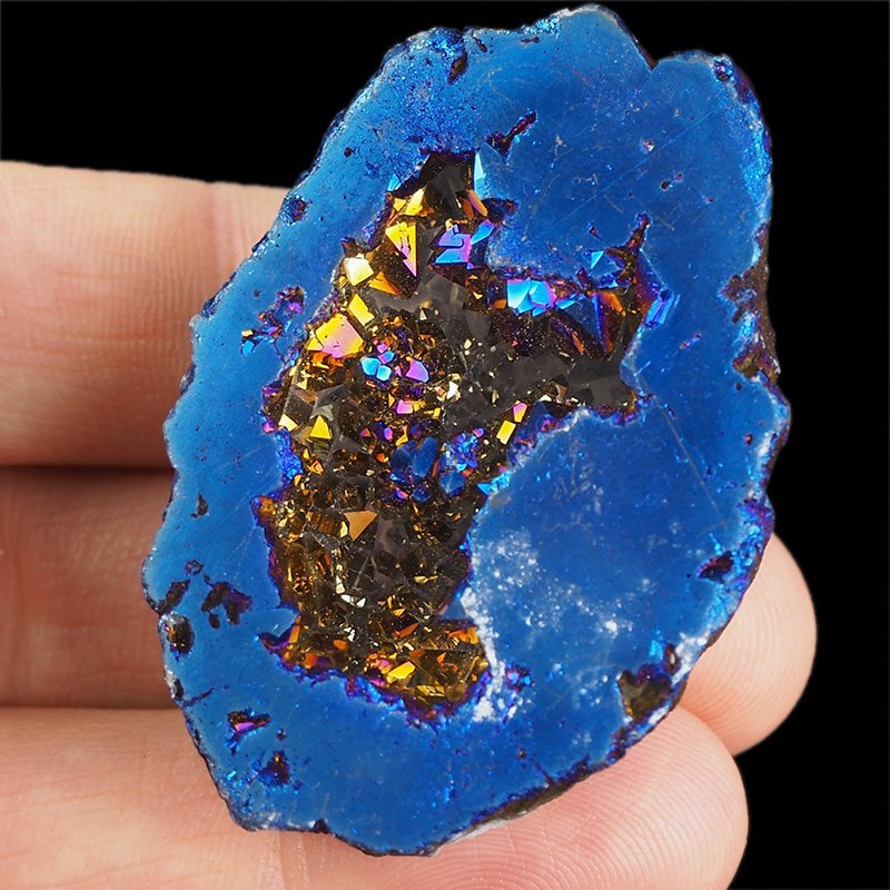 KRYSZTAŁ GÓRSKI - BLUE AURA - GEODA - 51 mm
