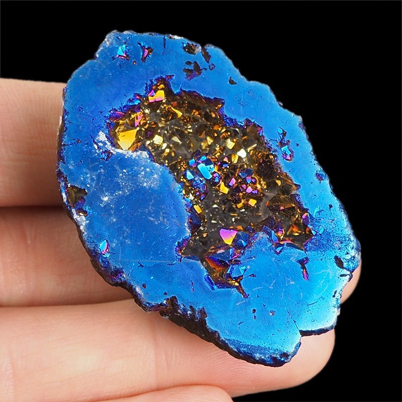 KRYSZTAŁ GÓRSKI - BLUE AURA - GEODA - 51 mm