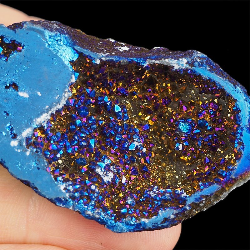 KRYSZTAŁ GÓRSKI - BLUE AURA - GEODA - 54 mm