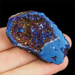 KRYSZTAŁ GÓRSKI - BLUE AURA - GEODA - 54 mm